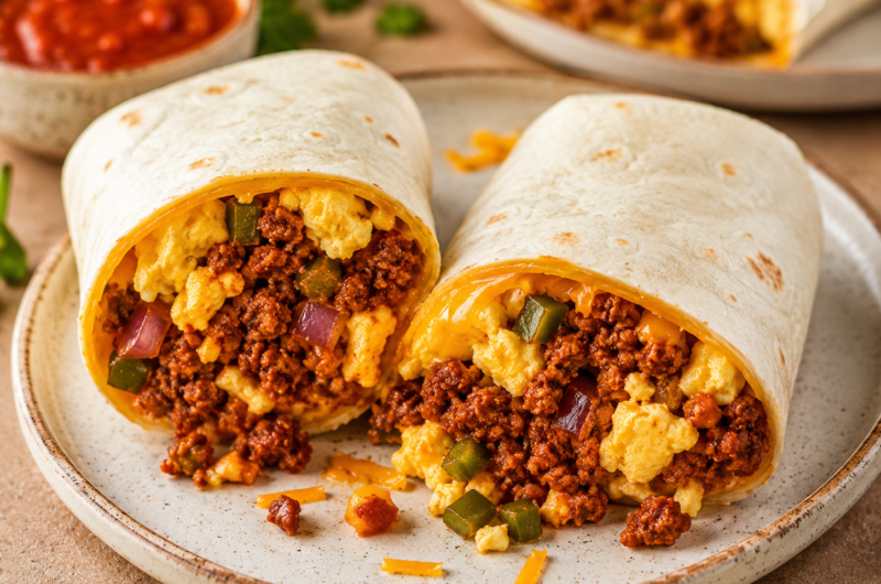 Chorizo Breakfast Burritos