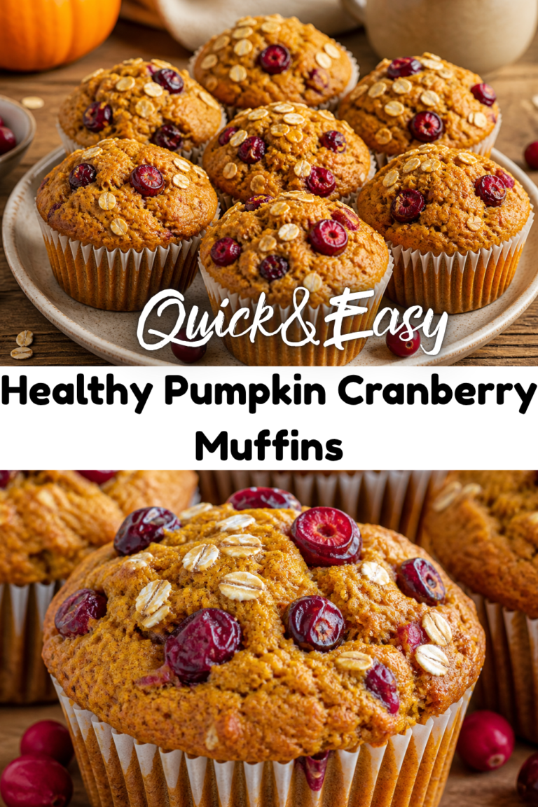 Healthy Pumpkin Cranberry Muffins
