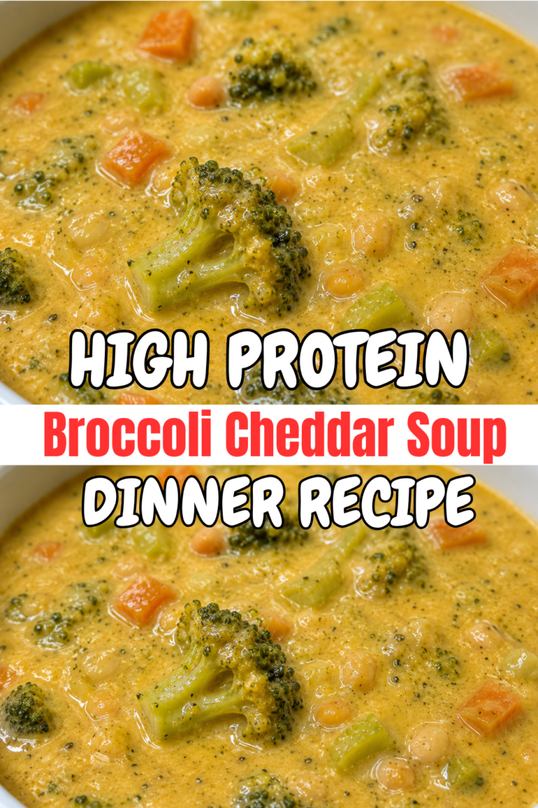 High Protein Broccoli Cheddar Soup