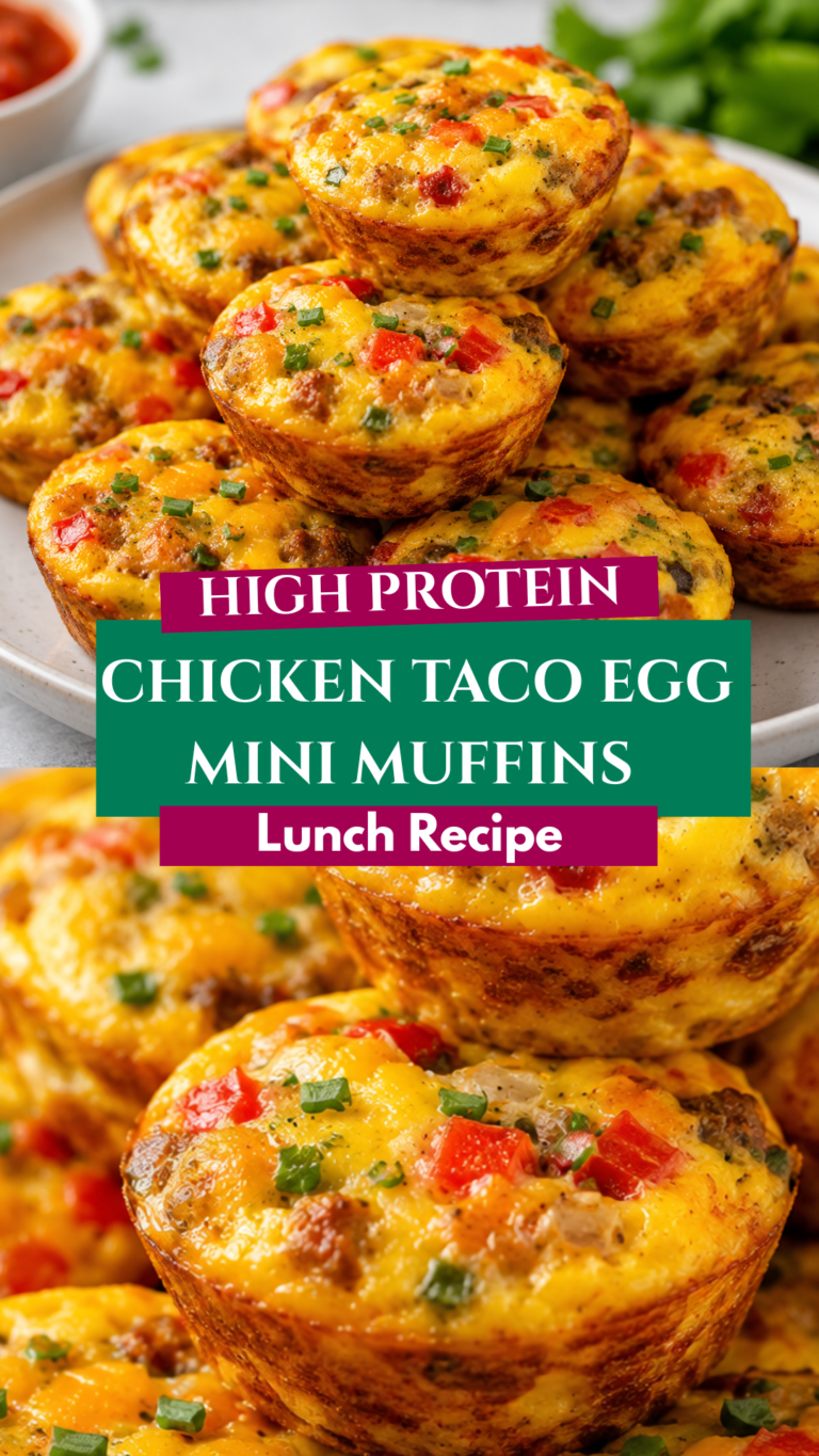 High-Protein Chicken Taco Egg Mini Muffins