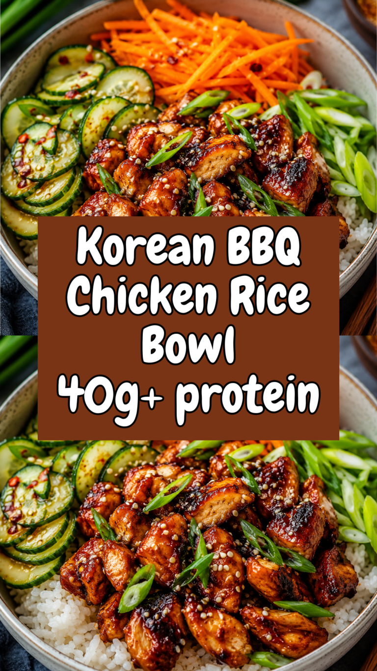High Protein Korean BBQ Chicken Rice Bowl