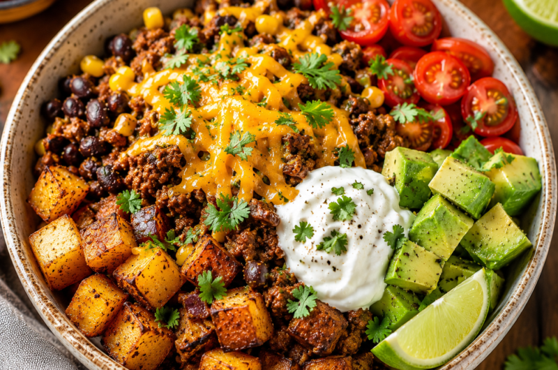 Loaded Potato Taco Bowl