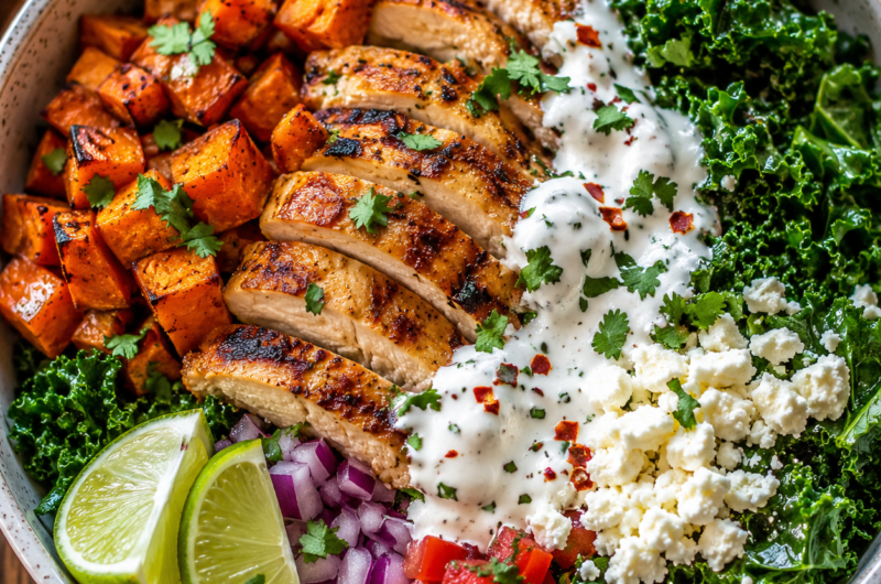 Mexican Chicken and Kale Bowls