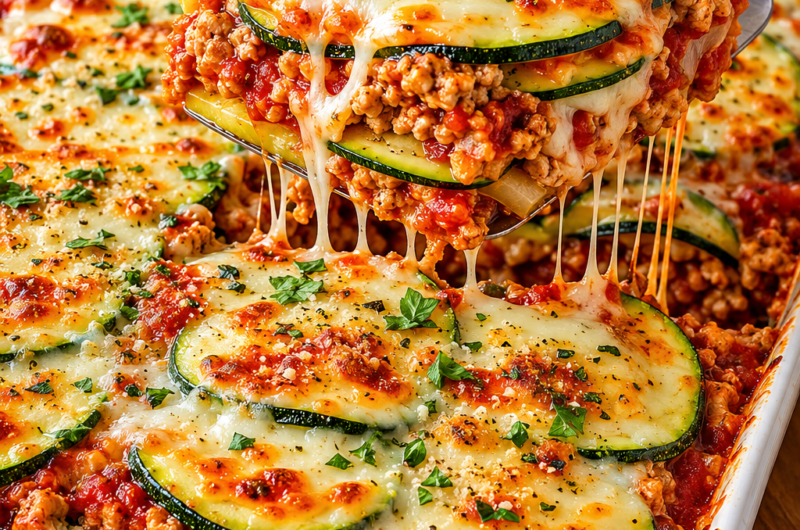 Layered Turkey & Zucchini Bake