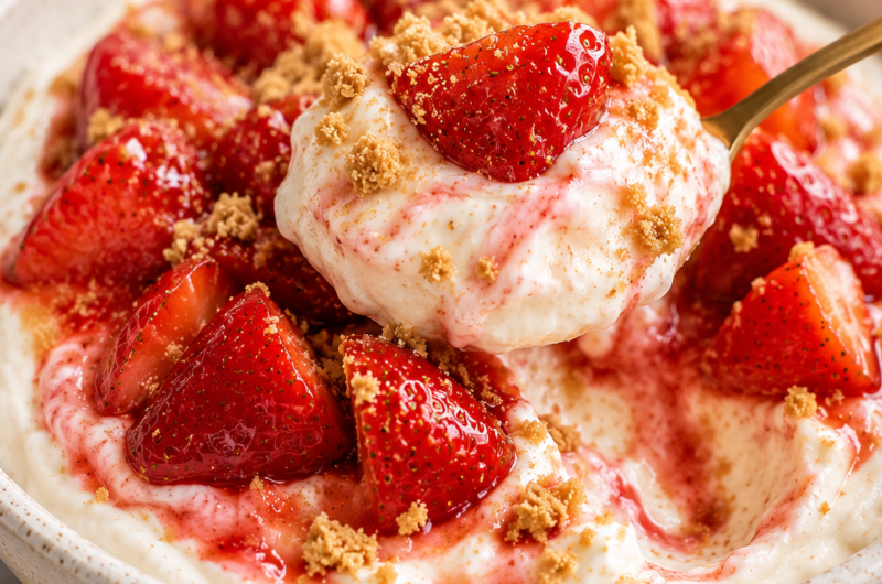 High-Protein Strawberry Cheesecake Bowl