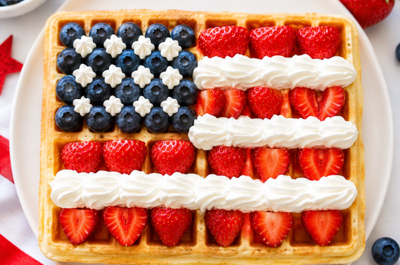 American Flag Waffles