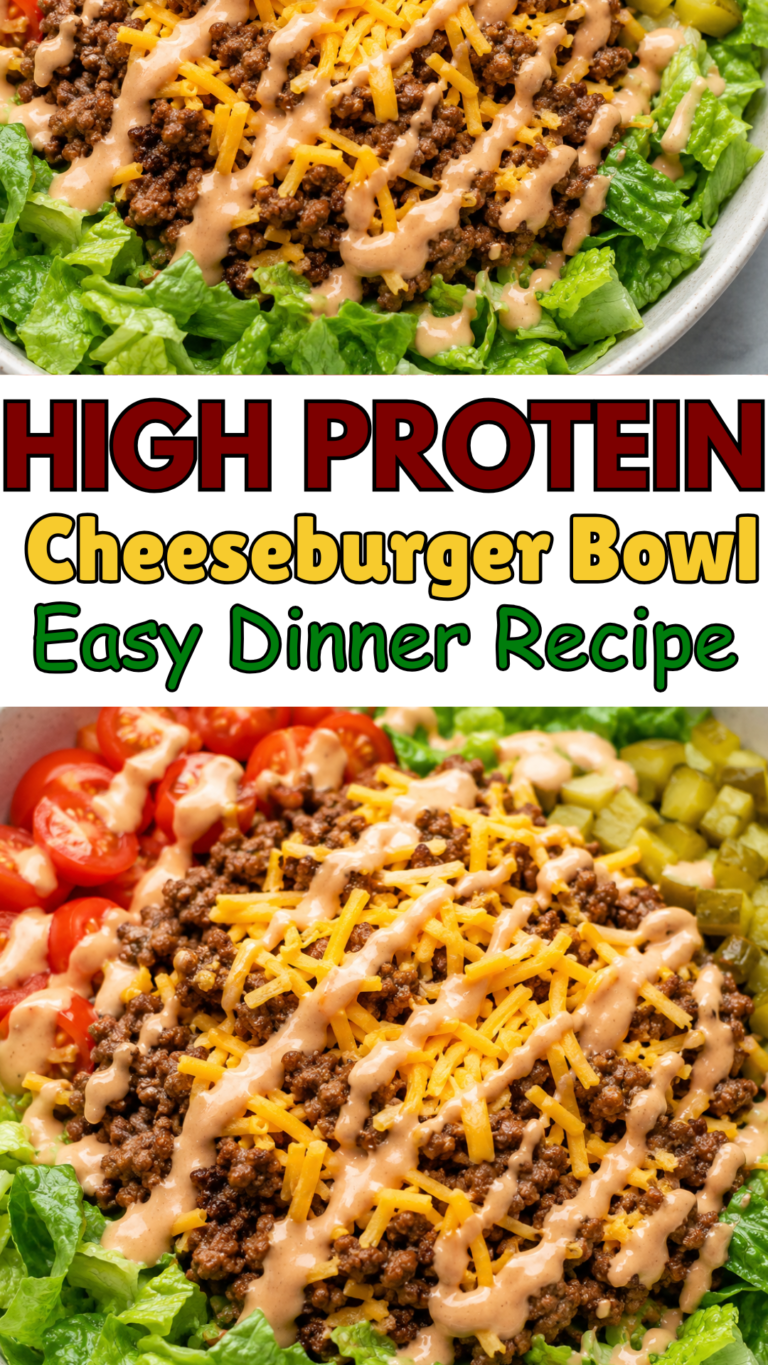 High-Protein Cheeseburger Bowl