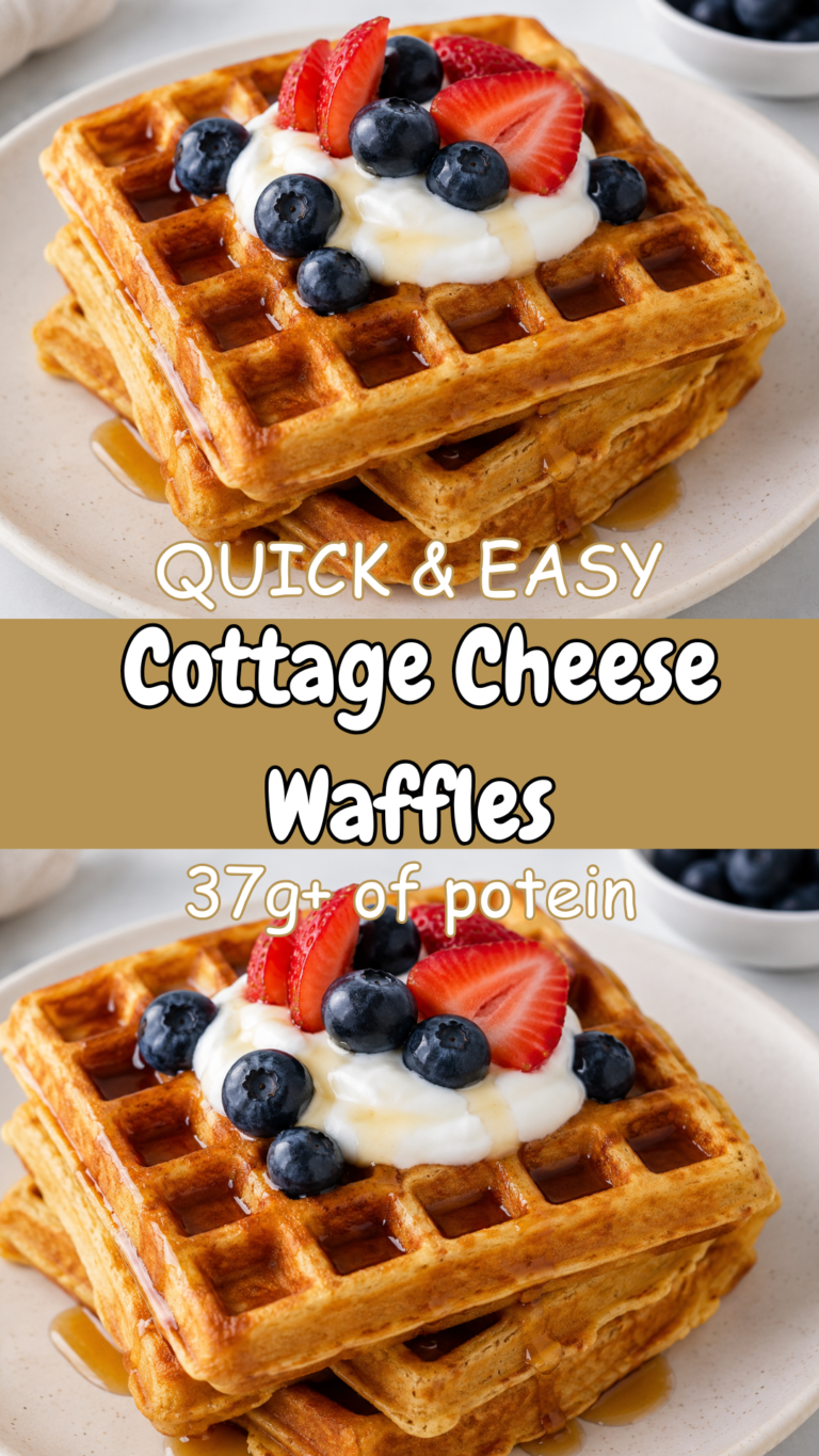 High Protein Cottage Cheese Waffles