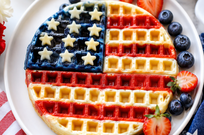 Memorial Day Breakfast – Flag Waffles