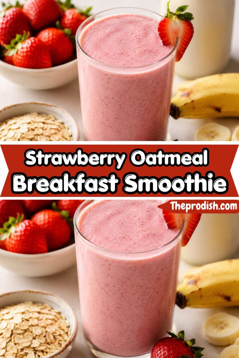 Strawberry Oatmeal Breakfast Smoothie