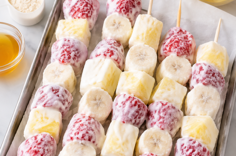 Sweet & Chilled High-Protein Fruit Skewers