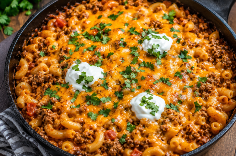 One Pot Taco Mac and Cheese