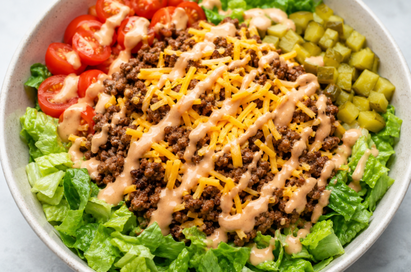 High-Protein Cheeseburger Bowl