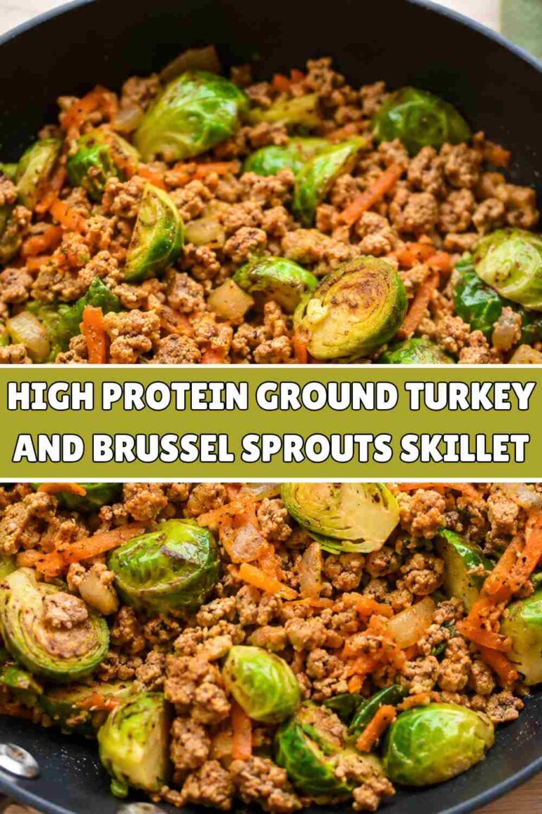 Ground Turkey and Brussel Sprouts Skillet