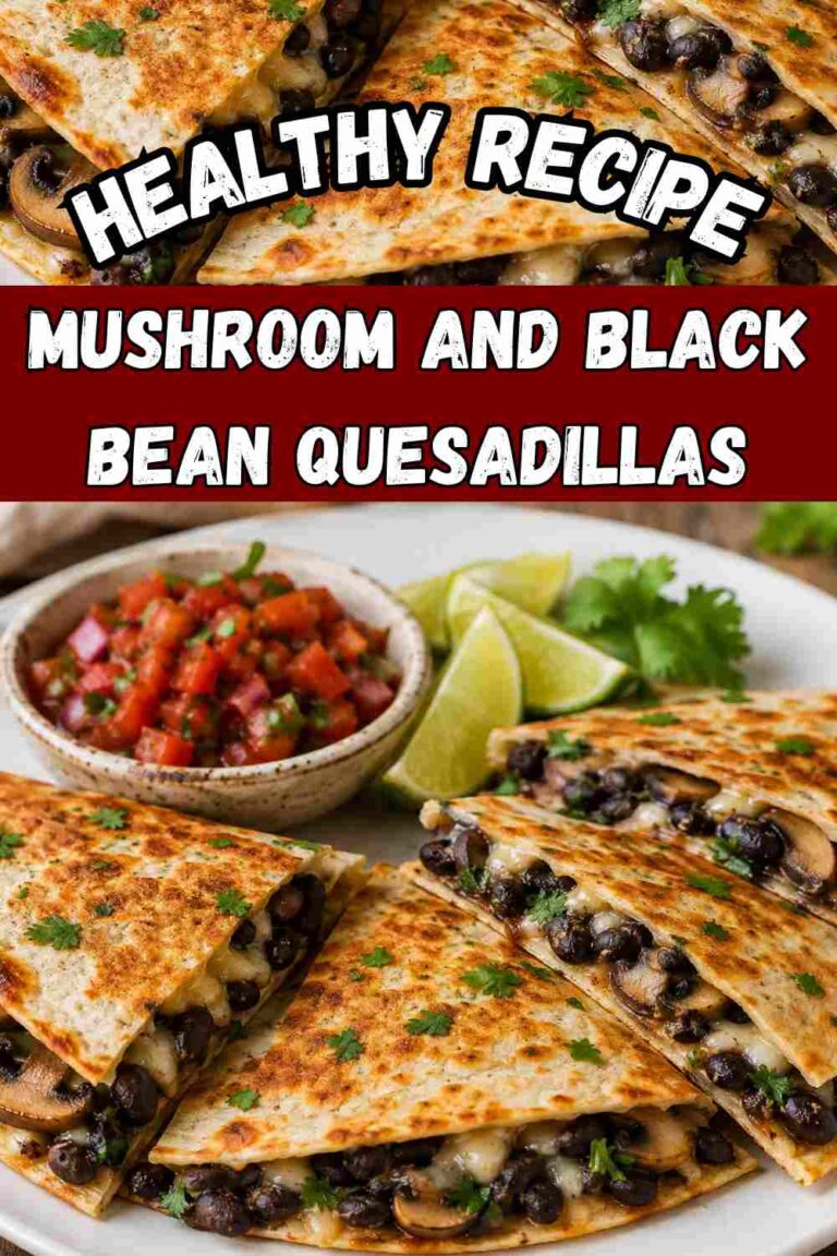 Mushroom and Black Bean Quesadillas