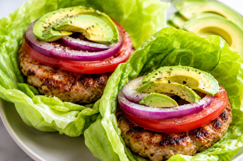 Turkey Burger Lettuce Wraps