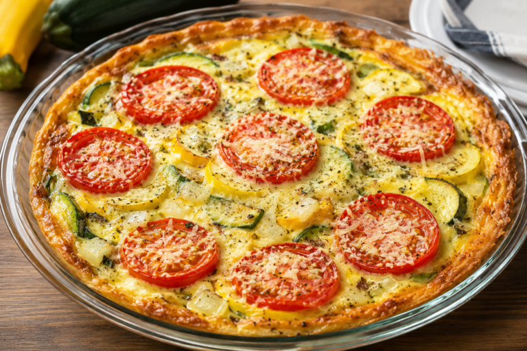 Mimi’s Zucchini Pie (Healthy Savory Squash Pie)