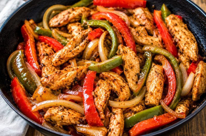 Easy Chicken and Bell Pepper Fajitas
