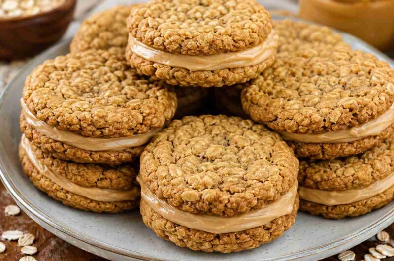 Chewy Oatmeal Peanut Butter Cookies