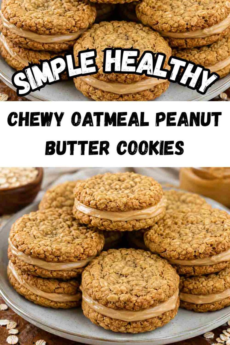 Chewy Oatmeal Peanut Butter Cookies