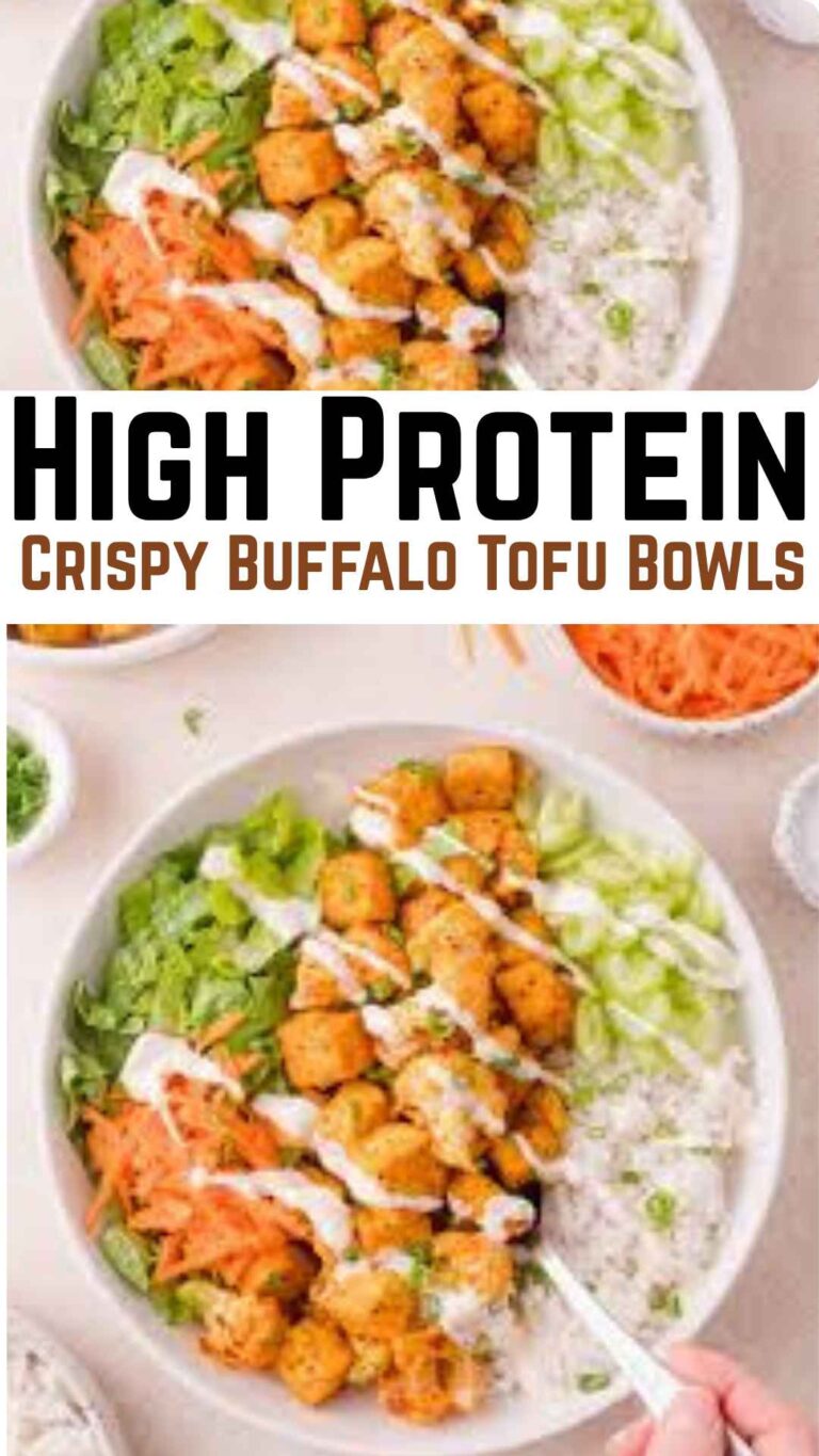 Crispy Buffalo Tofu Rice Bowls