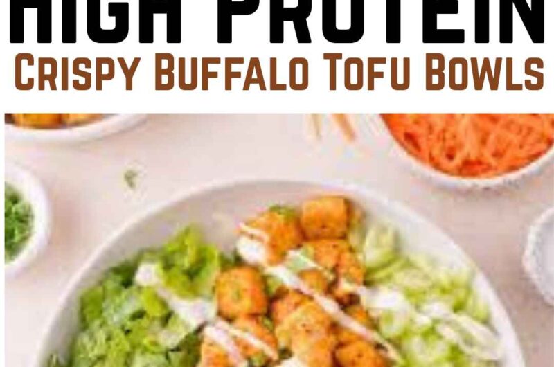 Crispy Buffalo Tofu Rice Bowls