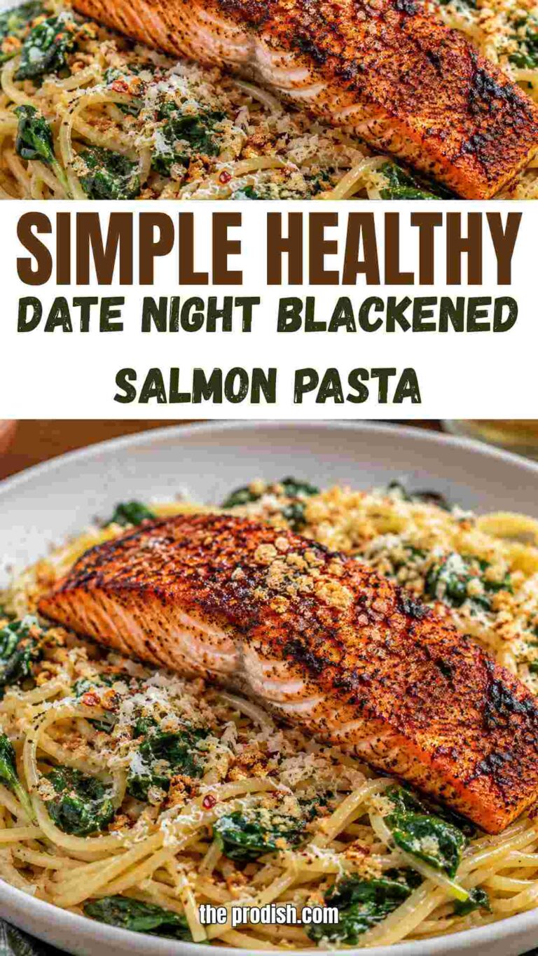 Date Night Blackened Salmon Pasta