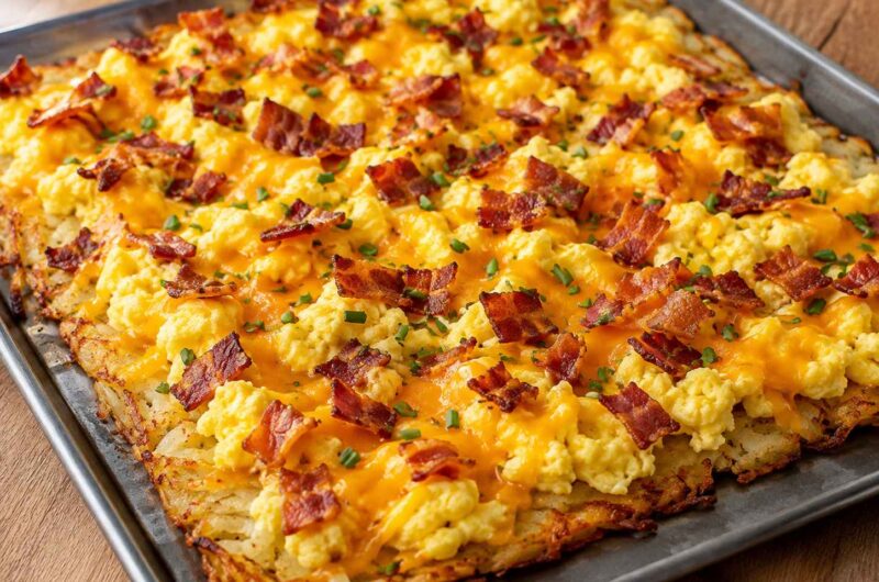 Easy Hash Brown Breakfast Pizza