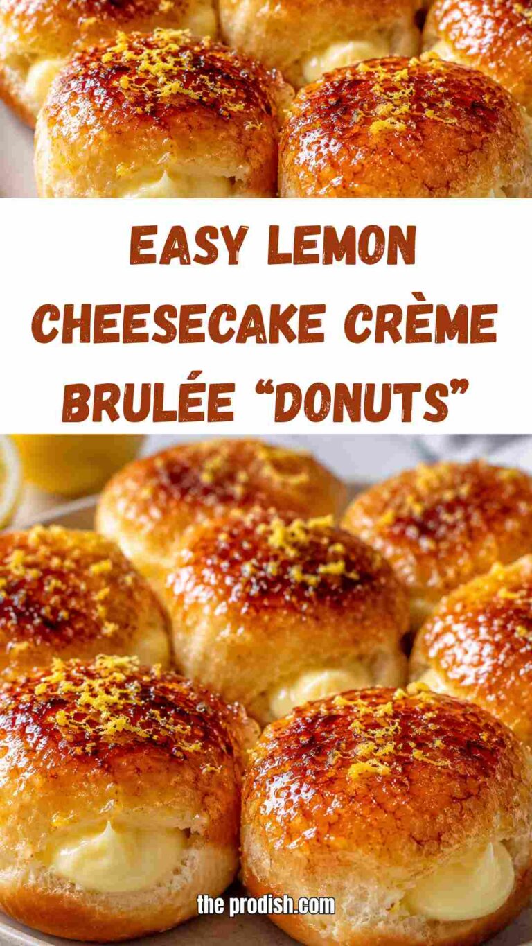 Easy Lemon Cheesecake Crème Brulée “Donuts”