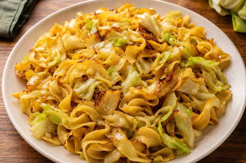 Fried Cabbage and Egg Noodles