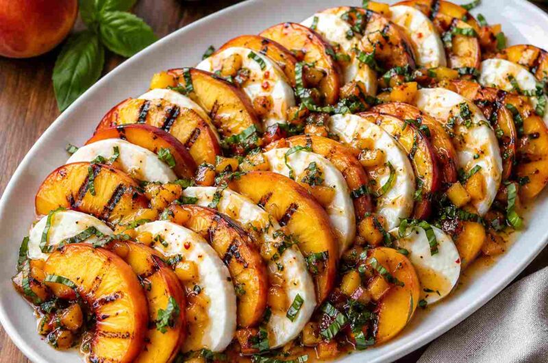 Grilled Peach and Mozzarella Salad