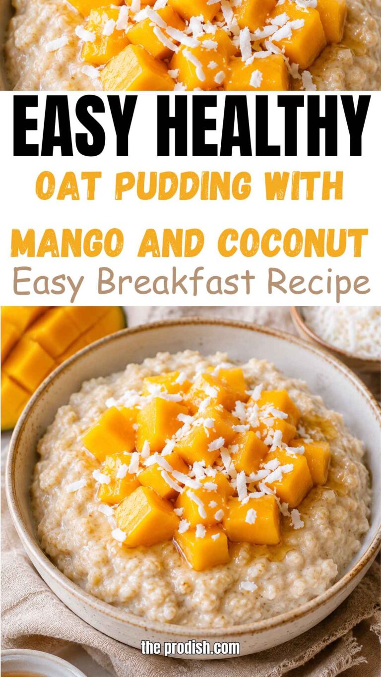 Oat Pudding with Mango and Coconut