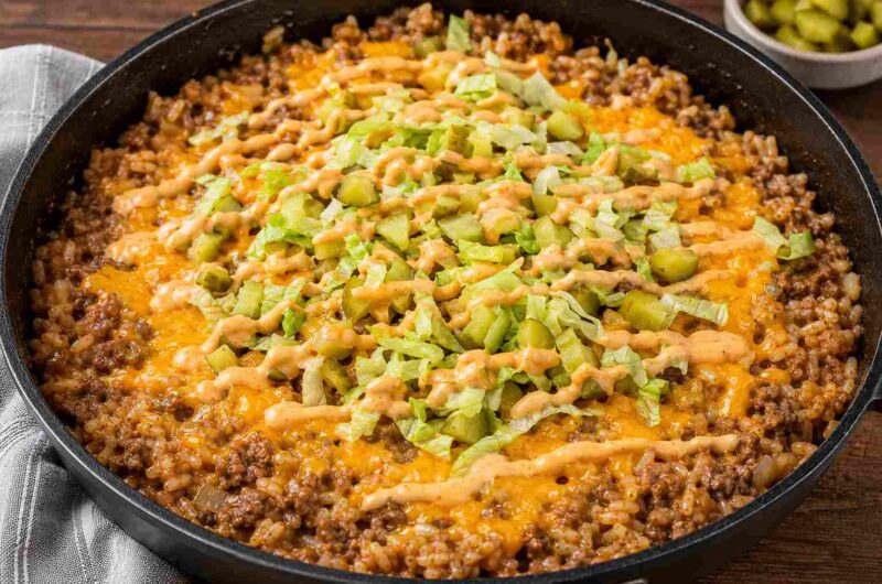 One-Pan Cheeseburger Rice