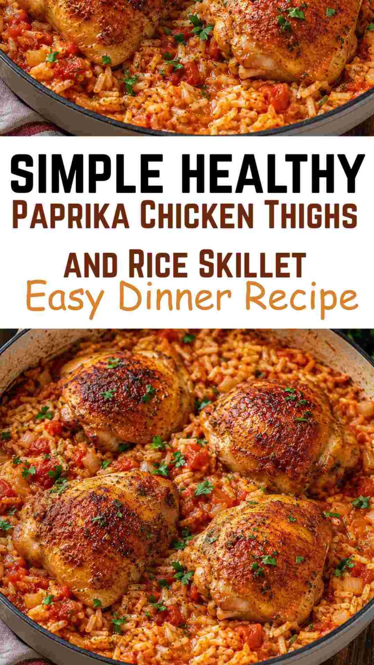 Paprika Chicken Thighs and Rice Skillet