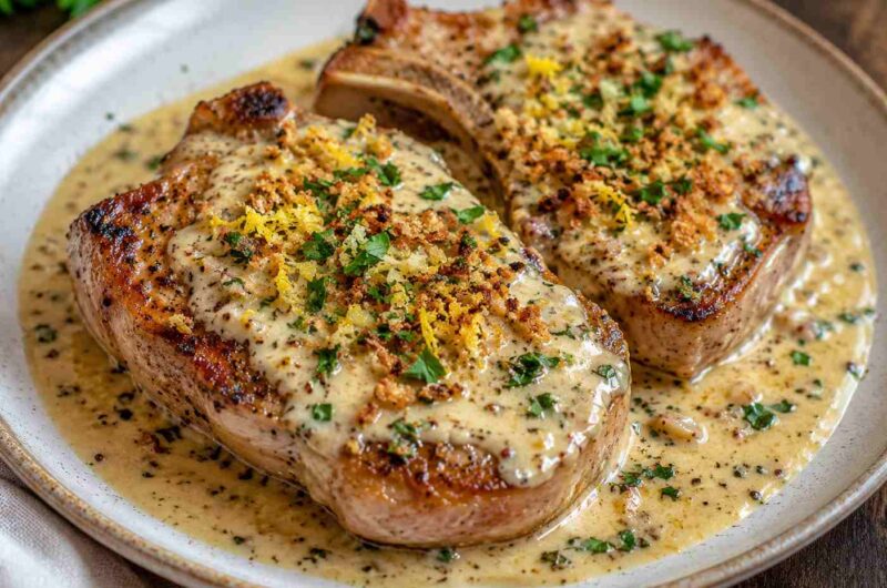 Pork Chops in Dijon Mustard Cream Sauce