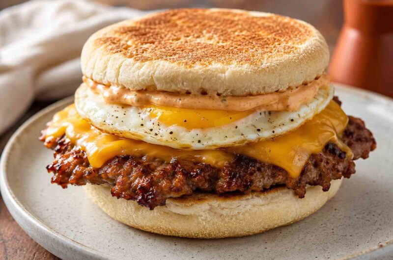 Smashed Breakfast Burger