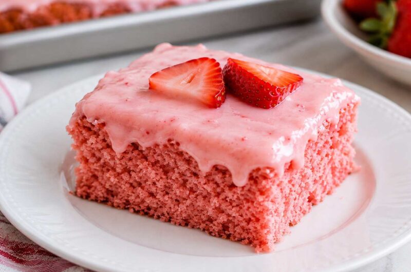 Strawberry Texas Sheet Cake
