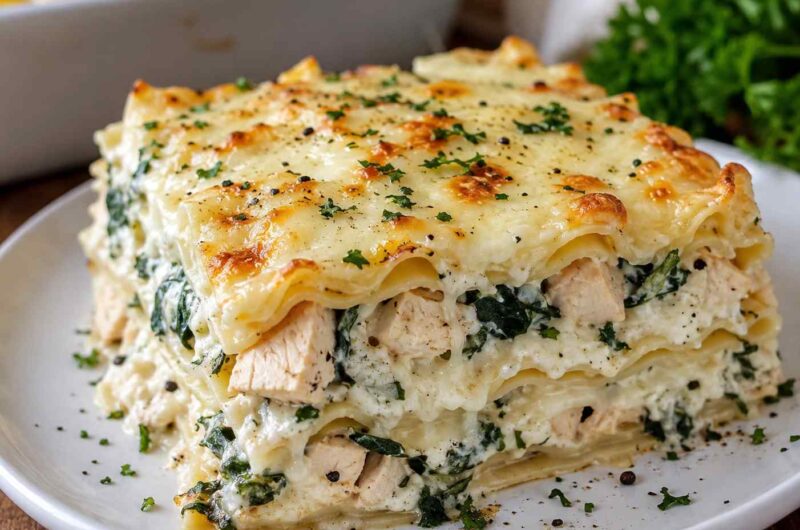 White Cheese Chicken Lasagna