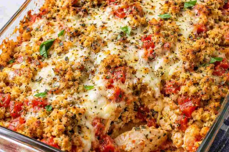 Quick Bruschetta Chicken Bake
