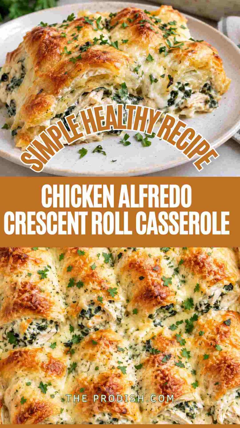 Chicken Alfredo Crescent Roll Casserole
