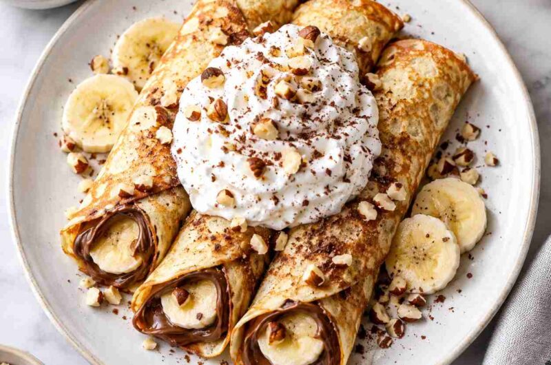 Chocolate Hazelnut Fruit Crepes