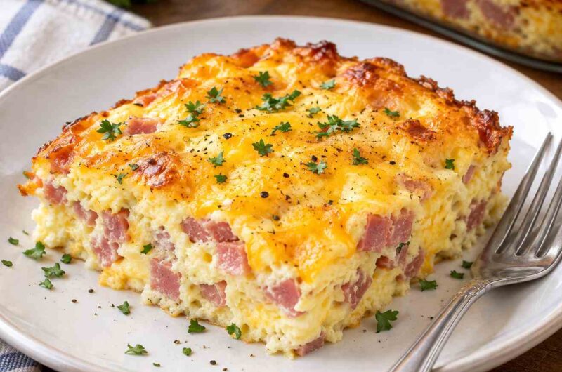 Ham and Cheese Omelet Casserole