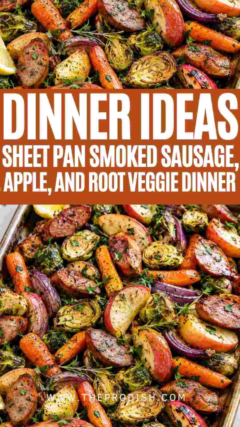 Sheet Pan Smoked Sausage, Apple, and Root Veggie Dinner
