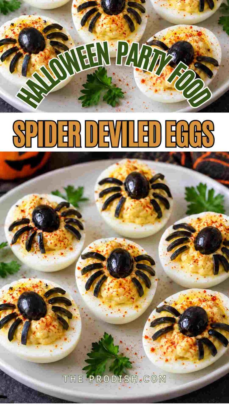 Spider Deviled Eggs
