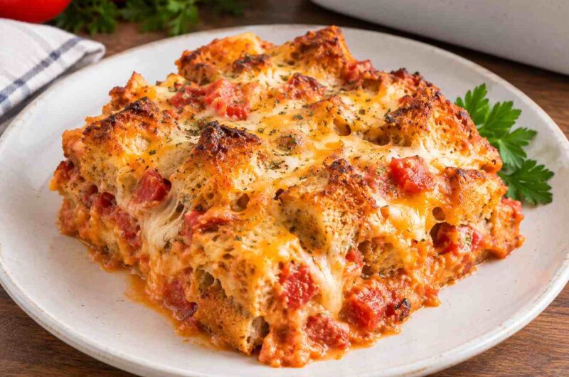 Tomato Soup and Grilled Cheese Casserole