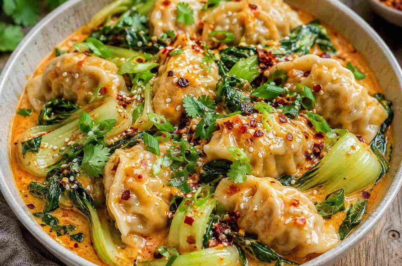 One Pan Dumpling Dinner