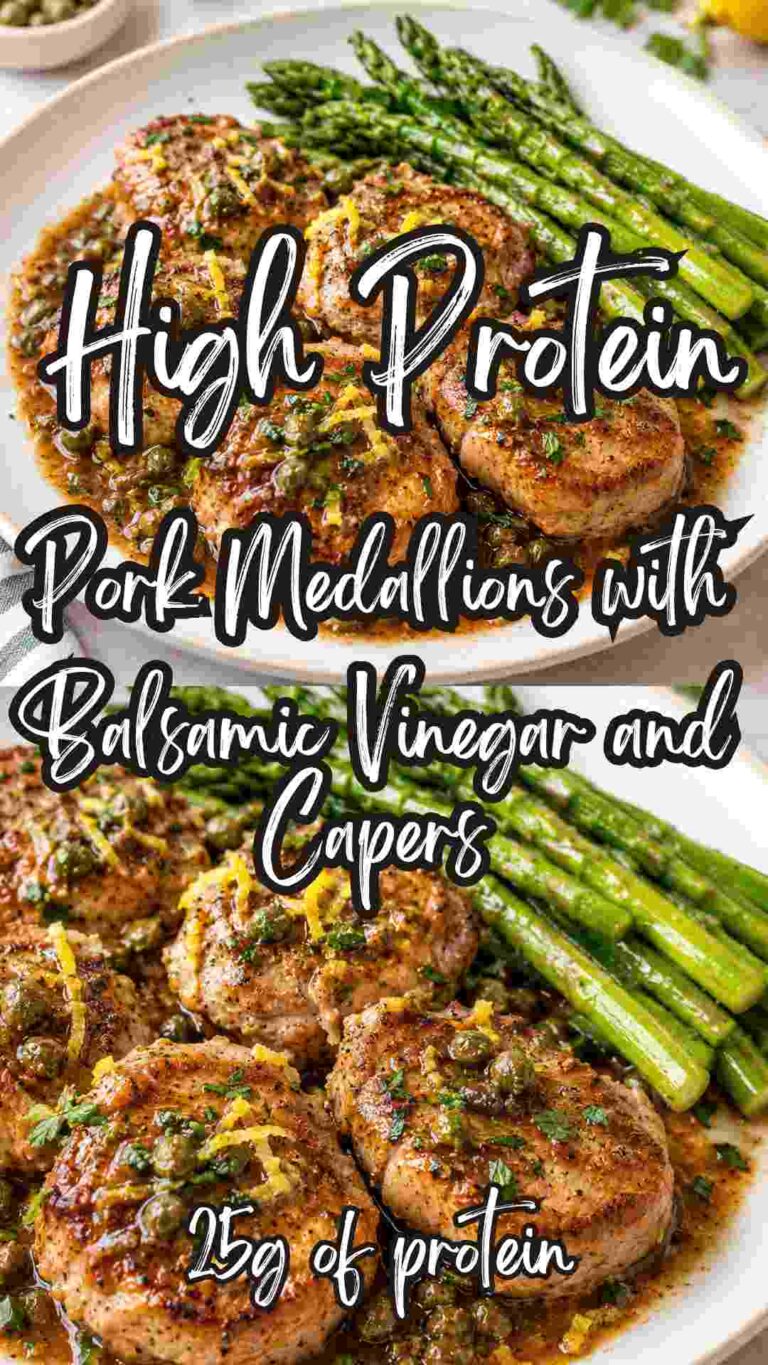 Pork Medallions with Balsamic Vinegar and Capers