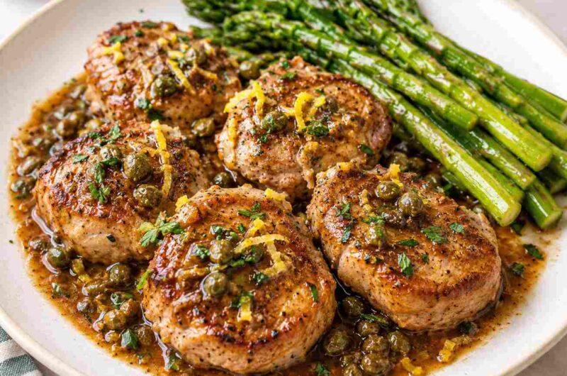 Pork Medallions with Balsamic Vinegar and Capers